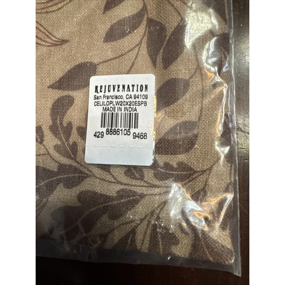 Rejuvenation Throw Pillow Cover Linen Botanical 20